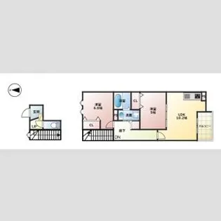 フロンティア【2階】の間取り