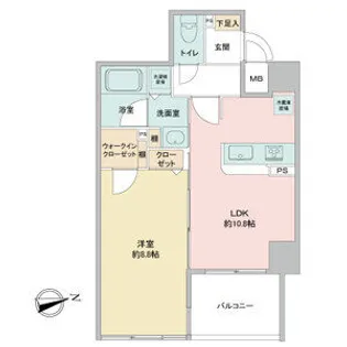 さくらHillsリバーサイドWEST【4階】の間取り