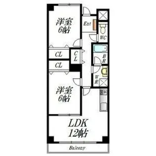 ジェンティール オーラ【2階】の間取り