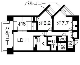 井清寿マンション【6階】の間取り
