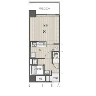 サンパレス植田【7階】の間取り