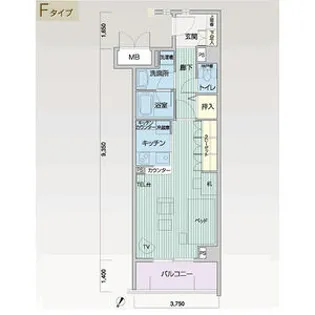 メイビル向陽町【113号室】の間取り