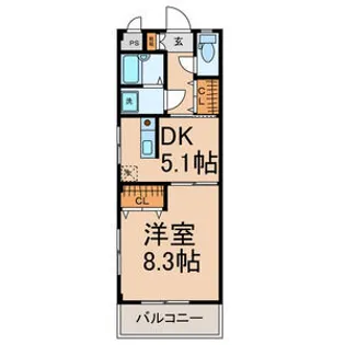 オータム・ライト5【2階】の間取り