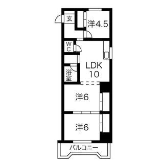 さくらマンション中川【806号室】の間取り