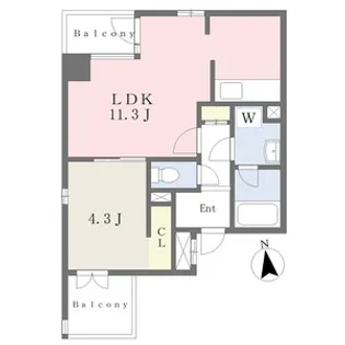 acer(アケル)【2E号室】の間取り