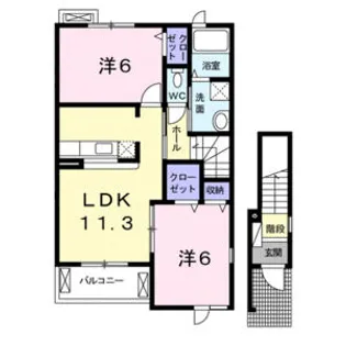 ヴィアーレ【2階】の間取り