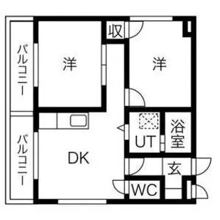 プレズ志賀公園【1D号室】の間取り