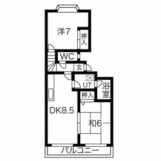 サンライフK【103号室】の間取り