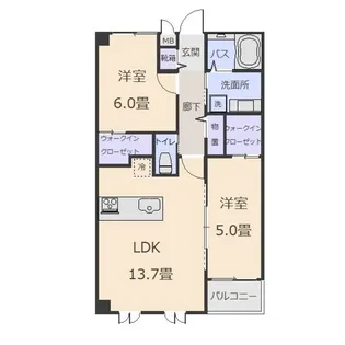 Le.e‘clat (ル・エクラ)【4階】の間取り