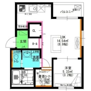 NEW NORMAL 51【203号室】の間取り