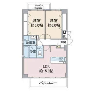 ウイル一社【5階】の間取り