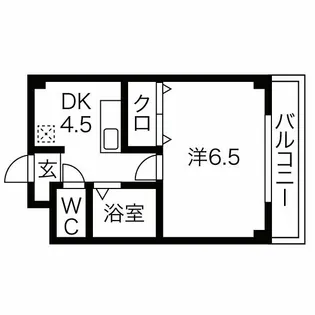 アメニティハイツ中砂【102号室】の間取り