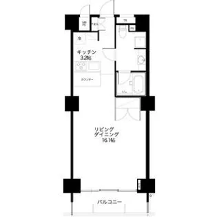 スクエア名駅南【0411号室】の間取り