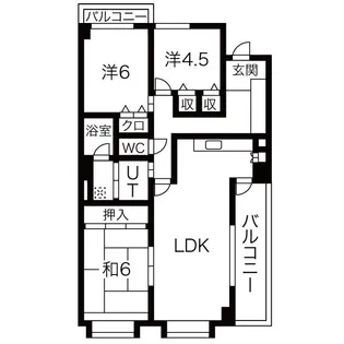 グランクール自由ヶ丘【2階】の間取り