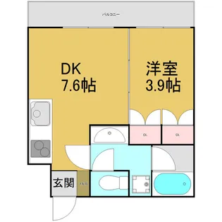 diciottoATSUTA【203号室】の間取り