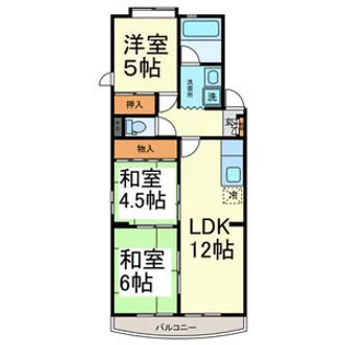 サンパーク大鐘【3階】の間取り