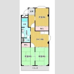 ベルシェ幸【3階】の間取り