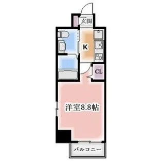 エステムプラザ名古屋・栄プレミアム【9階】の間取り