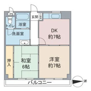 コーポラス吉桂【5階】の間取り