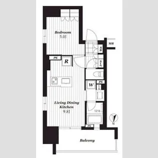 オープンレジデンシア栄伏見THE COURT【10階】の間取り