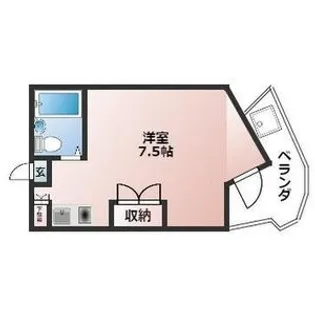 フォンティーヌ藤ヶ丘WEST【2B号室】の間取り