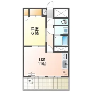 シャトレ北山【5階】の間取り