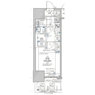 ディアレイシャス浅間町III【701号室】の間取り