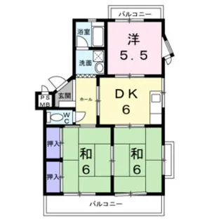 レジデンス栄Ⅱ【21号室】の間取り