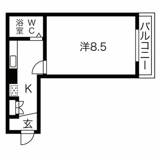 コスモ川名【3A号室】の間取り