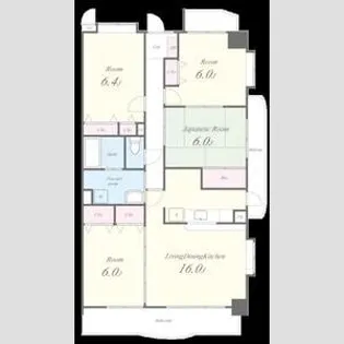 リーフマンション グランディア【5階】の間取り