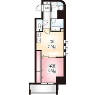 ディアコート白川【0705号室】の間取り