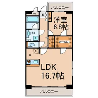 Enchante 泉【9階】の間取り