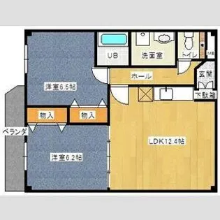 Le Courage【102号室】の間取り