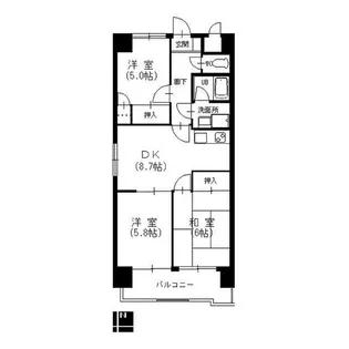 ジュフク松本【0701号室】の間取り
