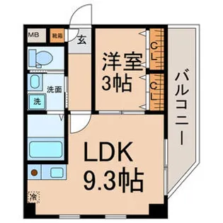 パークアベニュー東山【2階】の間取り