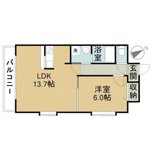 セントラルコート千代田【201号室】の間取り