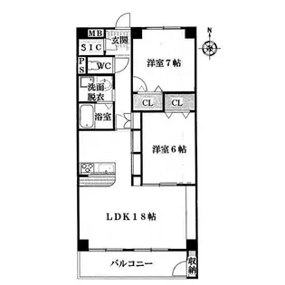 啓周マンション【B108号室】の間取り
