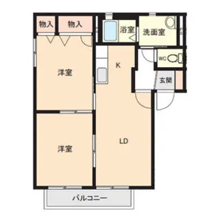 ルミエール江川【A202号室】の間取り