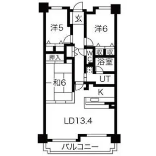 カルティア明徳公園【303号室】の間取り