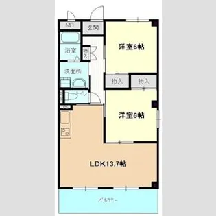 セラフィ西原【2階】の間取り