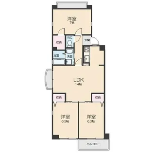 フェリーチェ勝川【5階】の間取り