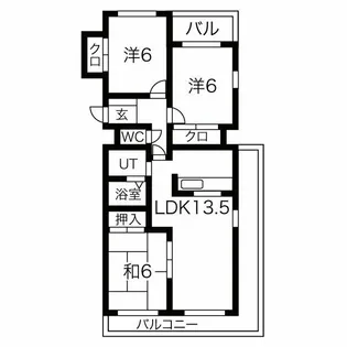 ドエル平和が丘【2階】の間取り