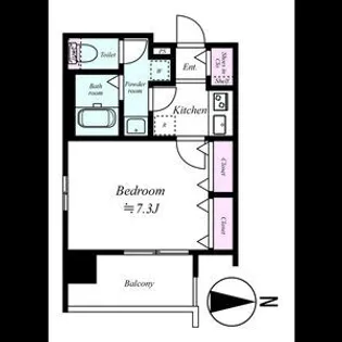 エイペックス名古屋 鶴舞公園前【603号室号室】の間取り