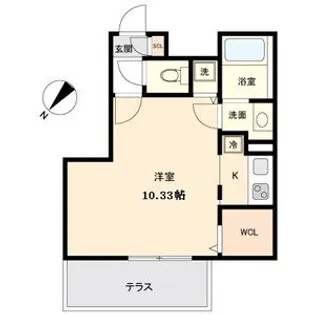 BRANCHE覚王山【0107号室】の間取り