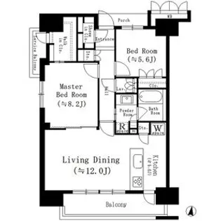 アンアージュ白壁【601号室】の間取り