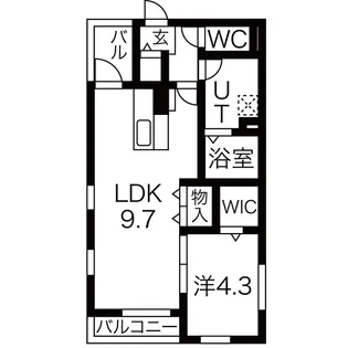 Anecis川名【302号室】の間取り