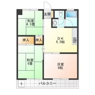 OS・SKYマンション城下【4階】の間取り