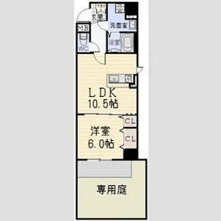 SOLARE(ソラーレ)【00101号室】の間取り
