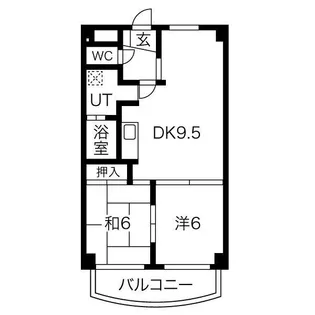 ファミリーハウス天塚【2C号室】の間取り