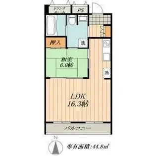 フォレストパーク千鳥【208号室】の間取り